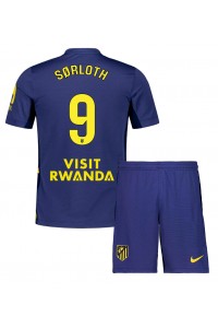 Atletico Madrid Alexander Sorloth #9 Jalkapallovaatteet Lasten Vieraspeliasu 2025-26 Lyhythihainen (+ Lyhyet housut)